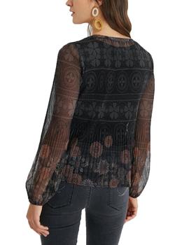 Camiseta Desigual Magda Negro/Estampado Mujer