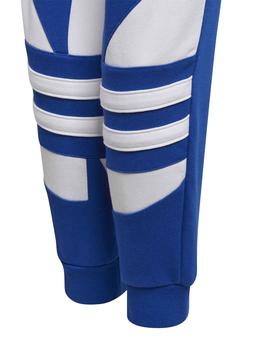 Pantalon Adidas Big TRF Azul/Blanco Niño