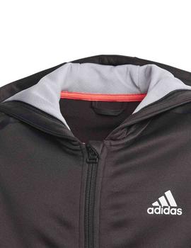 Chaqueta Adidas B A.R. 3S FZ Negro/Gris/Coral Niño