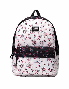 Mochila Vans Realm Classic Blanco/Flores/Neg Mujer