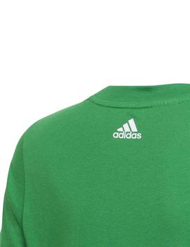 Camiseta Adidas B Lin T Verde Niño