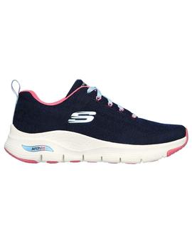 Zapatillas Skechers Arch Fit Comfy Wa Marino Mujer