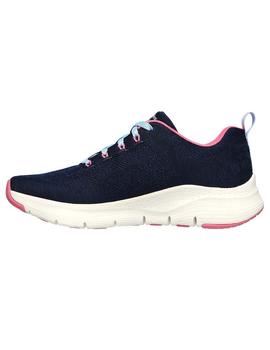 Zapatillas Skechers Arch Fit Comfy Wa Marino Mujer