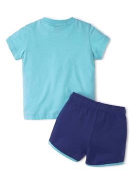 Set Puma Minicats Verde Agua/Azul Niña