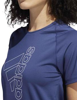 Camiseta Adidas W TECH BOS Marino Mujer