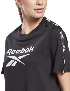 Camiseta Reebok TE Tape Pack Negro Mujer