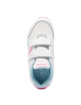 Zapatillas Reebok Royal CLJog Blanco/Az/Rosa Niña