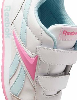 Zapatillas Reebok Royal CLJog Blanco/Az/Rosa Niña