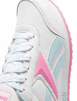 Zapatillas Reebok Royal CLJog Blanco/Az/Rosa Niña