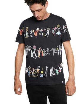 Camiseta Desigual Cain Negro Hombre