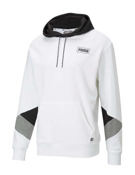 Sudadera Puma Rebel Hoodie Block Bco/Ng/Gs Hombre