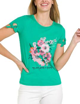 Camiseta Naf Naf Odiana Verde Mujer
