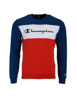 Sudadera Champion cuello caja Mno/Bco/Rojo Hombre