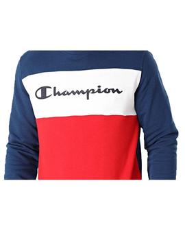 Sudadera Champion cuello caja Mno/Bco/Rojo Hombre