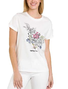 Camiseta Naf Naf Odamaris Crudo Mujer