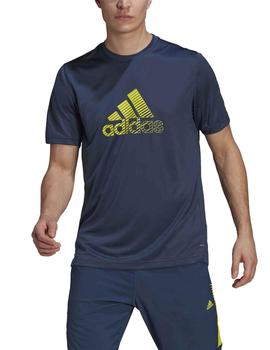 Camiseta Adidas M AT T1 Marino/Amarillo Hombre