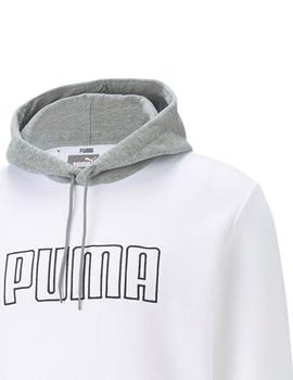 Sudadera Capucha Puma Block Emb Hombre Blanco