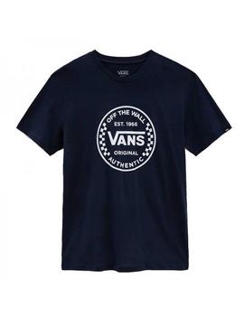 Camiseta Vans Authentic Checker Marino Hombre