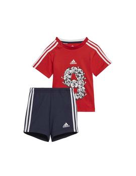 Set Adidas I LIL 3S SP Rojo/Marino Niño