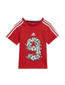 Set Adidas I LIL 3S SP Rojo/Marino Niño