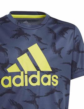 Camiseta Adidas B Camo T Marino Niño