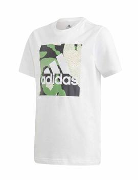 Camiseta Adidas Camo Blanco Niño