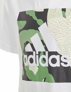 Camiseta Adidas Camo Blanco Niño