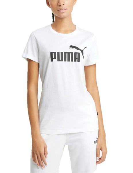 Camiseta Puma Logo Blanco Mujer