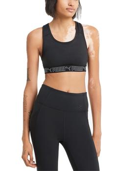 Sujetador Top Puma Mid Impact Elastic Negro Mujer