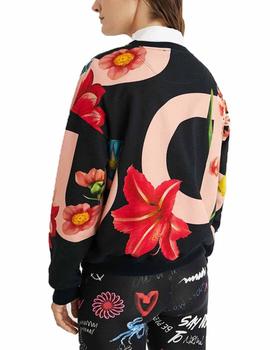 Sudadera Desigual Berlin Negro/Multicolor Mujer