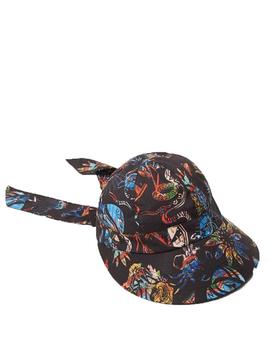 Gorra Desigual Tropicuban Print Negro Mujer