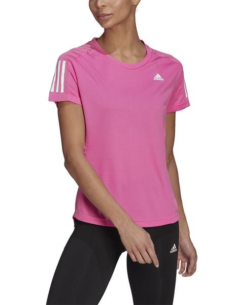 Refinar Ventilar cordura Camiseta Adidas Own The Run Fucsia Mujer