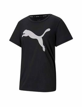 Camiseta Puma Evostripe Negro/Blanco Mujer