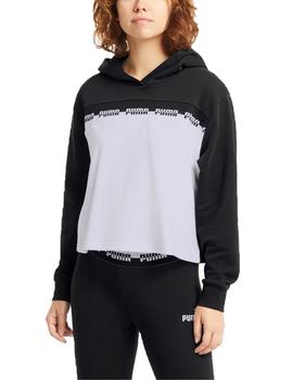 Sudadera Puma Amplified Cropped Negro/Bco Mujer