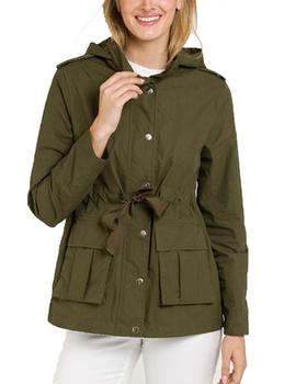 Gabardina Naf Naf Bupeach Verde oscuro Mujer