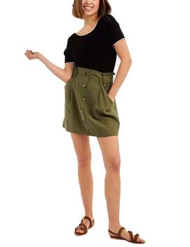 Falda corta Naf Naf Aurore Verde oscuro Mujer