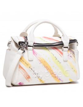 Bolso Desigual Brushes Loverty Mini Crudo Mujer