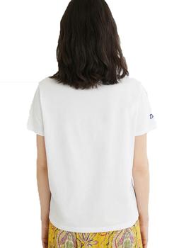 Camiseta Desigual Lemons Blanco Mujer