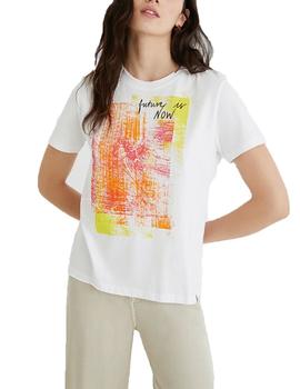 Camiseta Desigual Amsterdam Blanco Mujer