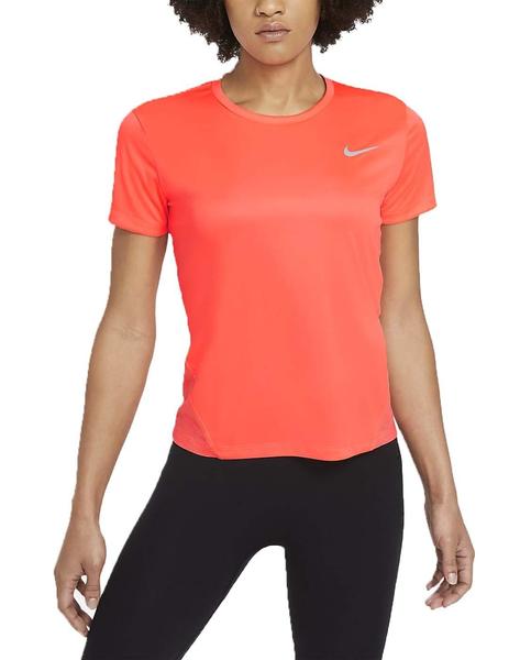 Falsificación Aplicando tolerancia Camiseta Nike Miler Naranja Fluor Mujer