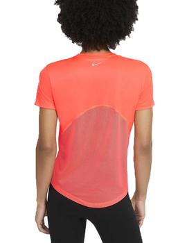 Camiseta Nike Miler Naranja Fluor Mujer