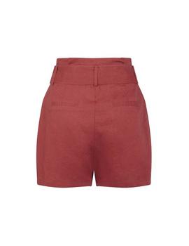 Pantalon corto Naf Naf Efallin Terracota Mujer