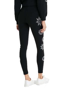 Leggings Desigual Mandala Swiss Embro Negro Mujer