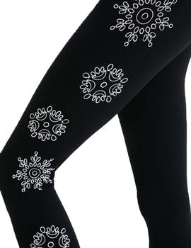 Leggings Mandala Swiss Embro Negro Mujer