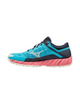 Zapatillas Mizuno Wave Ibuki 3 Azul/Mno/Rosa Mujer