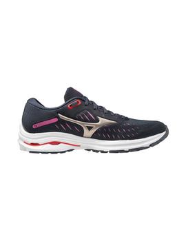 Zapatillas Mizuno Wave Rider 24 W Gris/Rosa Mujer