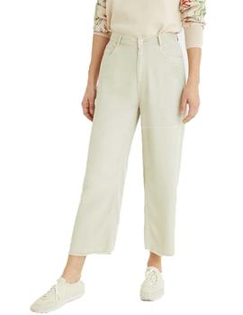 Pantalon Desigual Rita Crudo Mujer