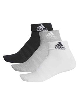 Calcetines Adidas Light Ank 3PP Gris/Bco/Negro