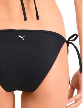 Braga de Bikini Puma Side Tie Negro Mujer