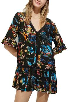 Vestido Desigual  Lombok Negro Mujer